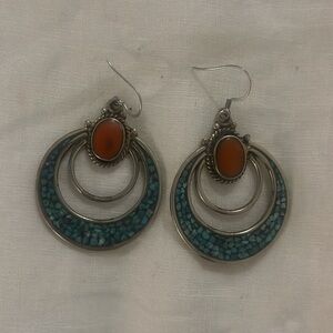 Silver and Turquoise Earrings